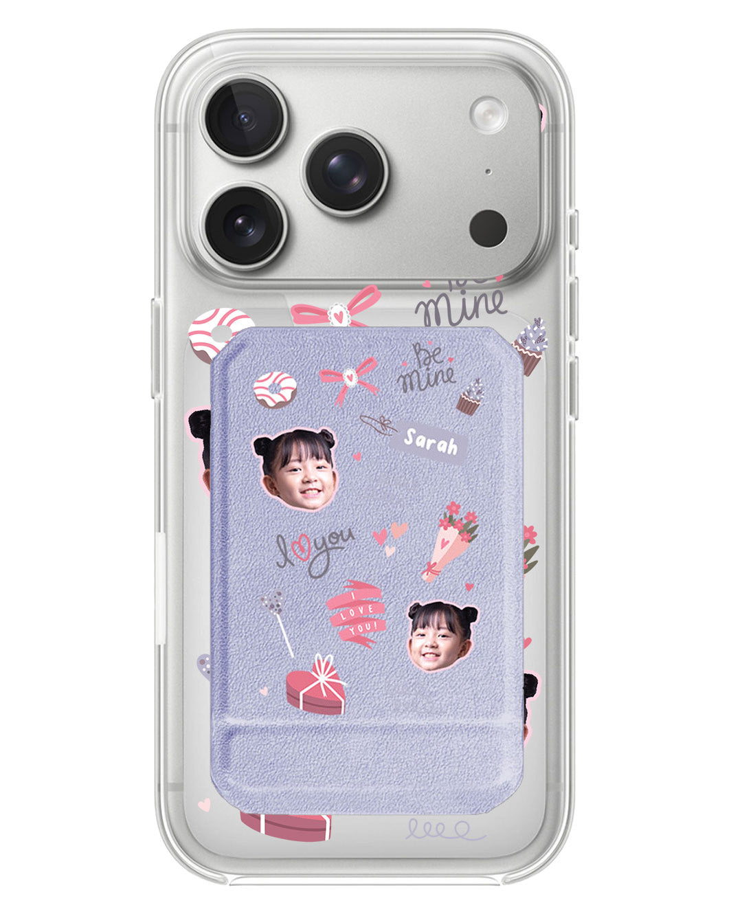 iPhone Magnetic Multifold Wallet - Face Grid Lovely