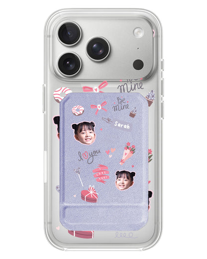 iPhone Magnetic Multifold Wallet - Face Grid Lovely