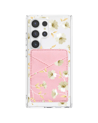 Android Phone Wallet Case - White Magnolia