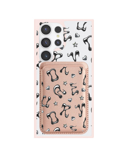 Android Magnetic Wallet Case - Chrome Monogram 2.0