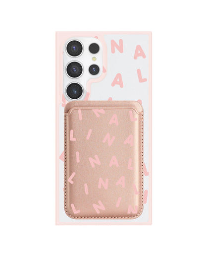 Android Magnetic Wallet Case - Monogram 2.0 Pink