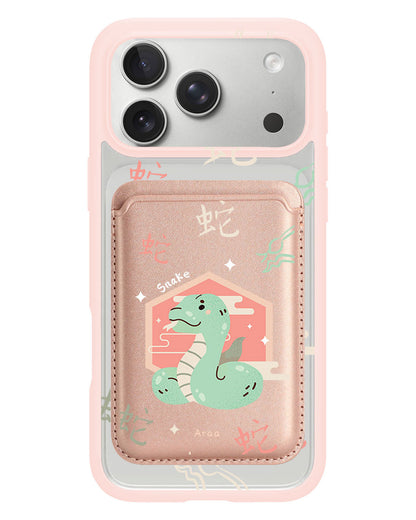 iPhone Magnetic Wallet Case - Snake (Chinese Zodiac / Shio)