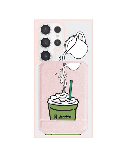 Android Magnetic Multifold Wallet - Matcha Frappe