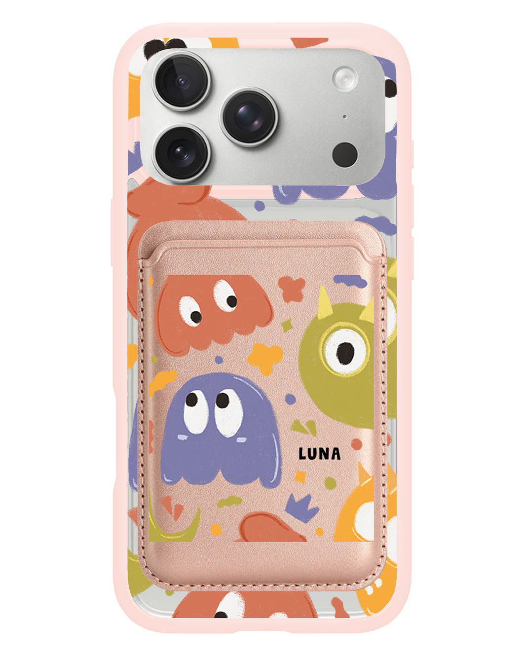 iPhone Magnetic Wallet Case - Cute Monster 1.0