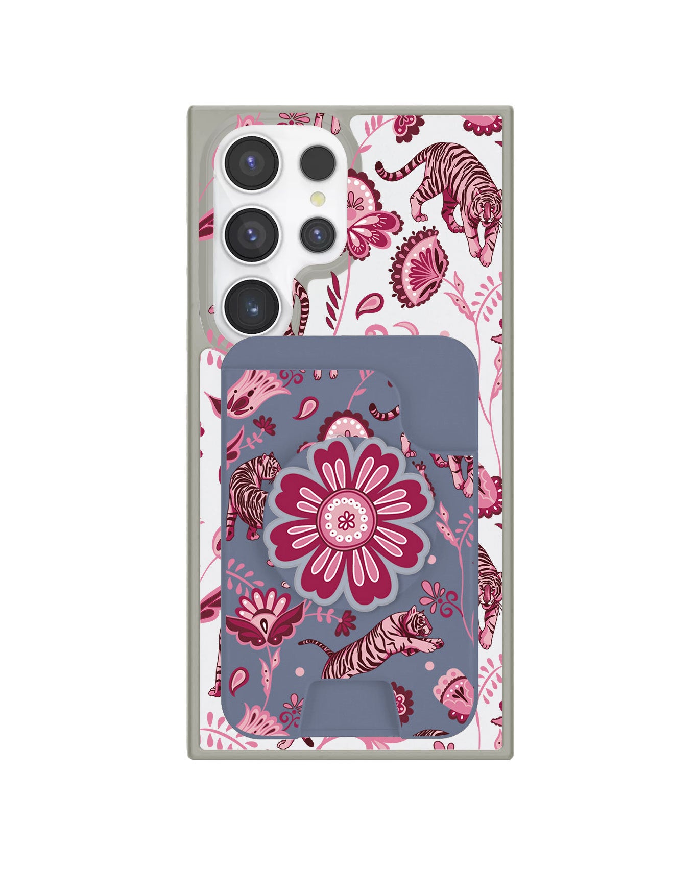 Android Magpop Wallet - Tiger & Floral 2.0