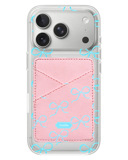 iPhone Phone Wallet Case - Coquette Blue Bow
