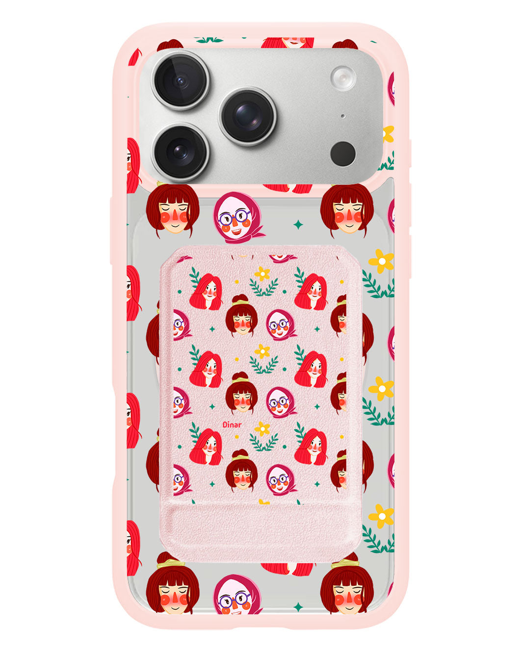 iPhone Magnetic Multifold Wallet - Lovely Faces