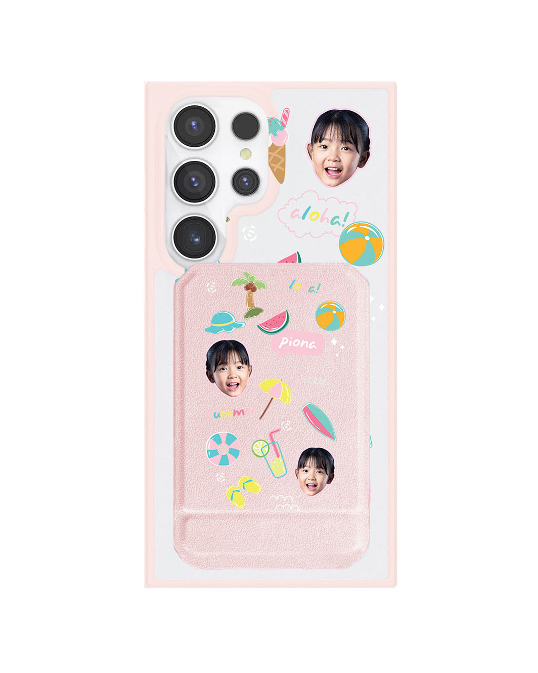 Android Magnetic Multifold Wallet - Face Grid Summer