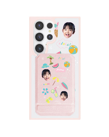 Android Magnetic Multifold Wallet - Face Grid Summer