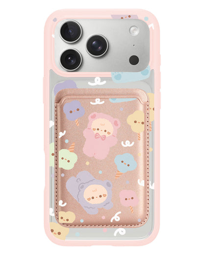 iPhone Magnetic Wallet Case - Cotton Teddy