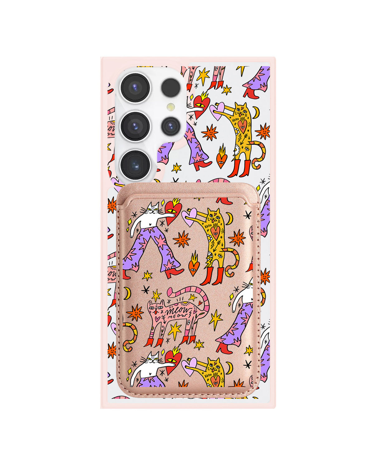 Android Magnetic Wallet Case - Meow