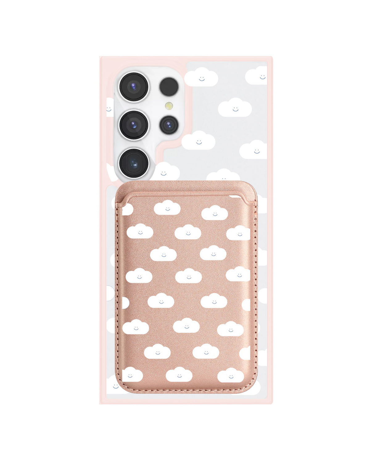 Android Magnetic Wallet Case - White Cloud