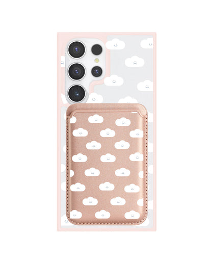 Android Magnetic Wallet Case - White Cloud
