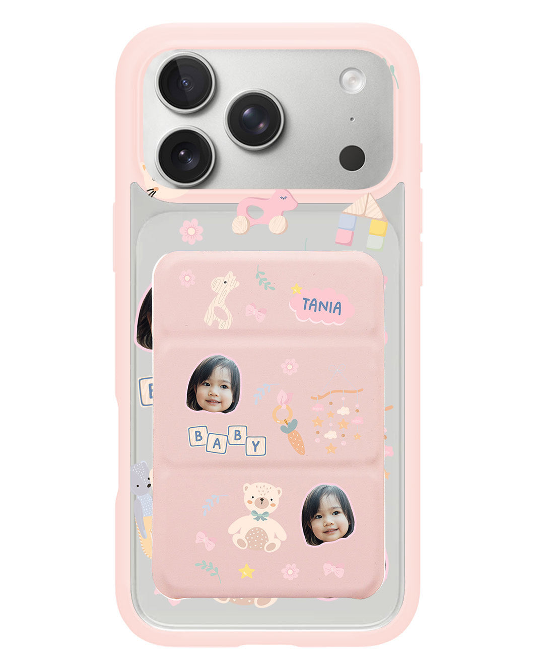iPhone Magnetic Trifold Wallet Case - Face Grid Girl's Toys