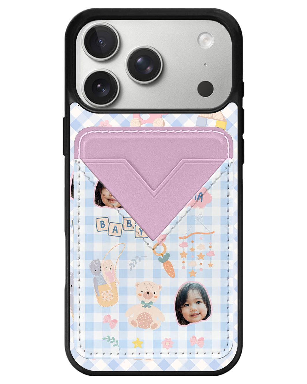 iPhone Avant Wallet Case - Face Grid Girl's Toys