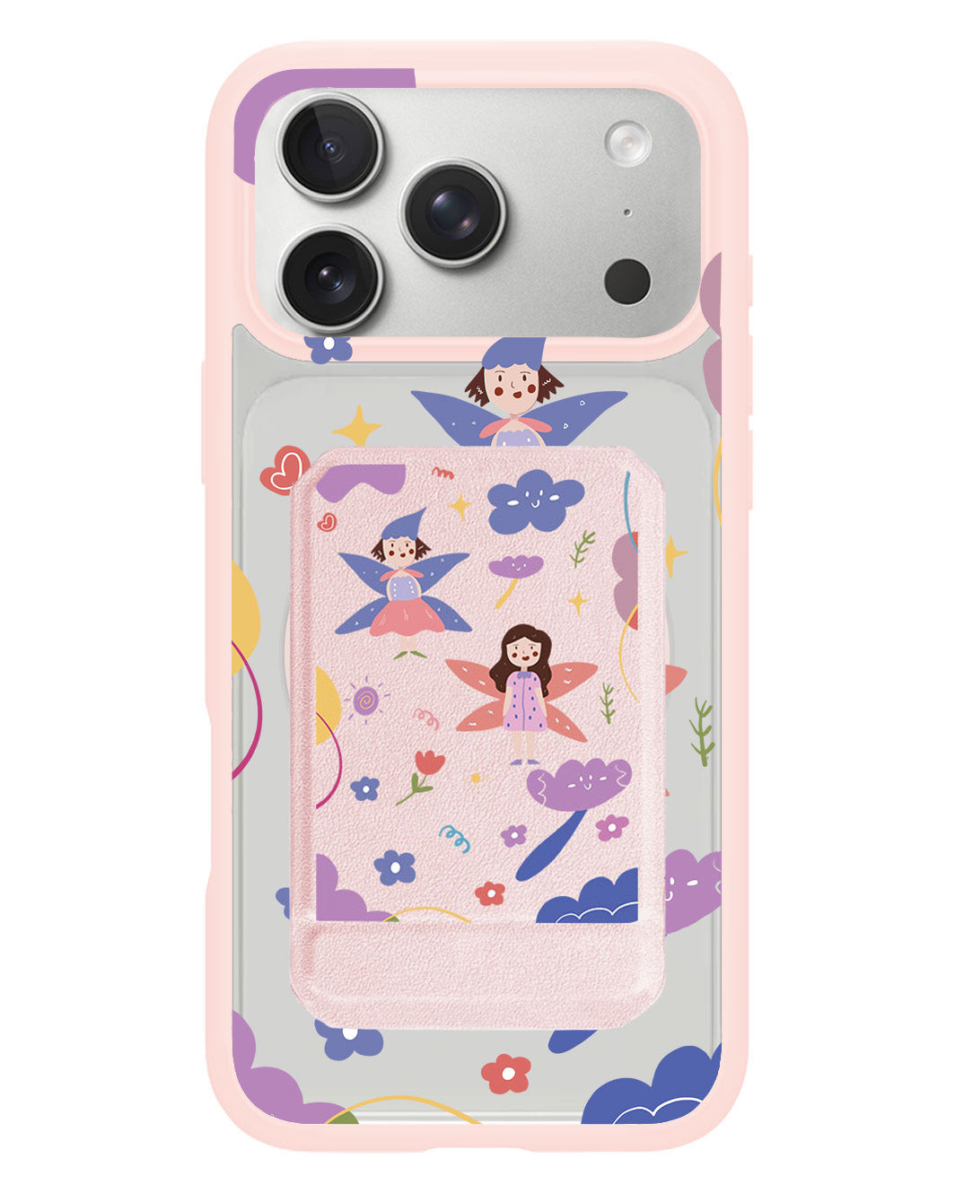 iPhone Magnetic Multifold Wallet - Fairy Pattern