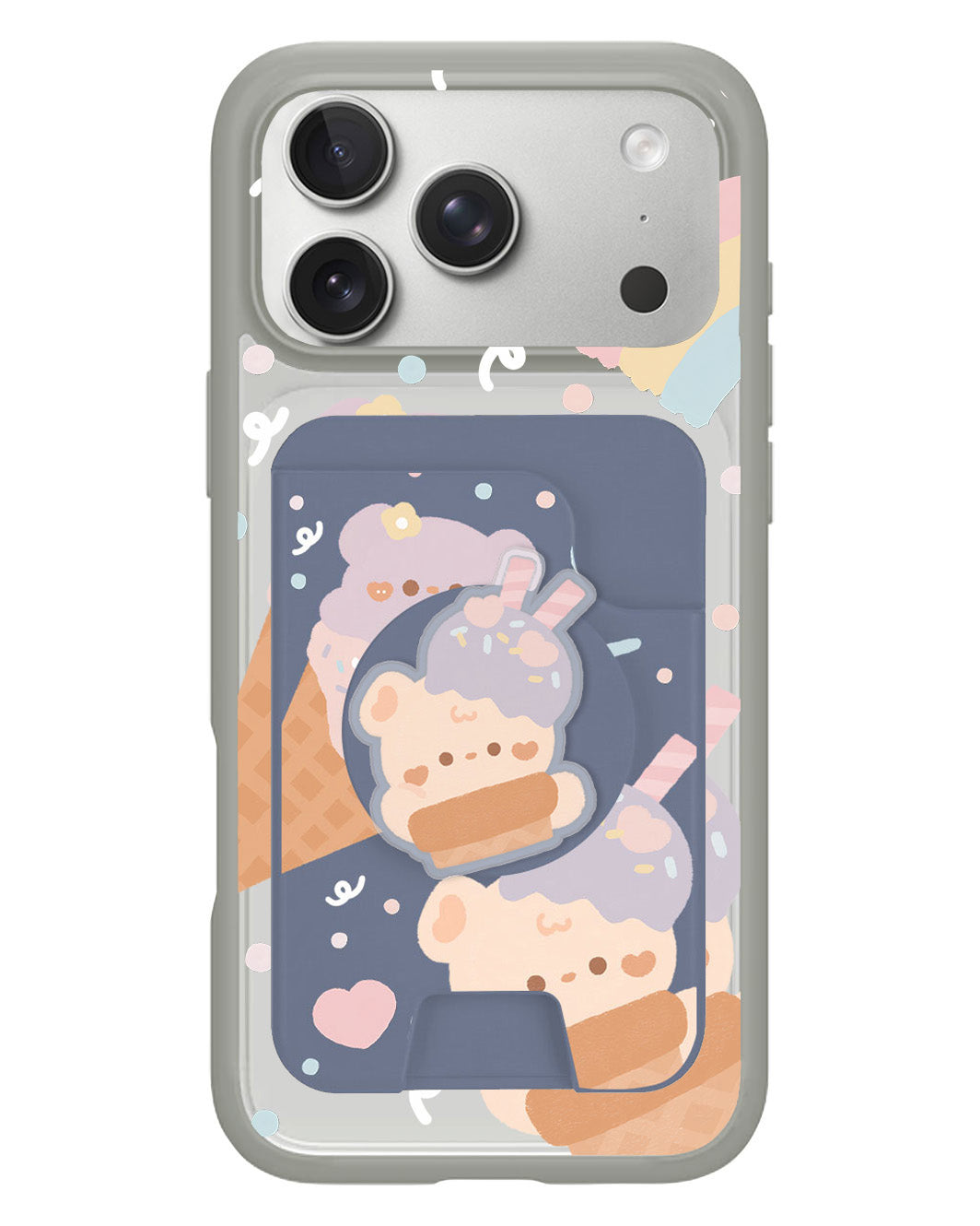 iPhone Magpop Wallet - Ice Cream for Teddy