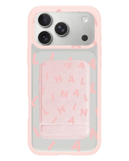 iPhone Magnetic Multifold Wallet - CUSTOM MONOGRAM 2.0 Rosewater