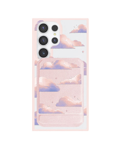 Android Magnetic Multifold Wallet - Pastel Clouds