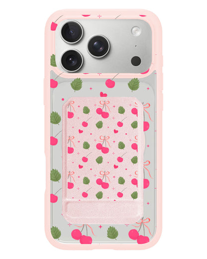 iPhone Magnetic Multifold Wallet - Coquette Cherry