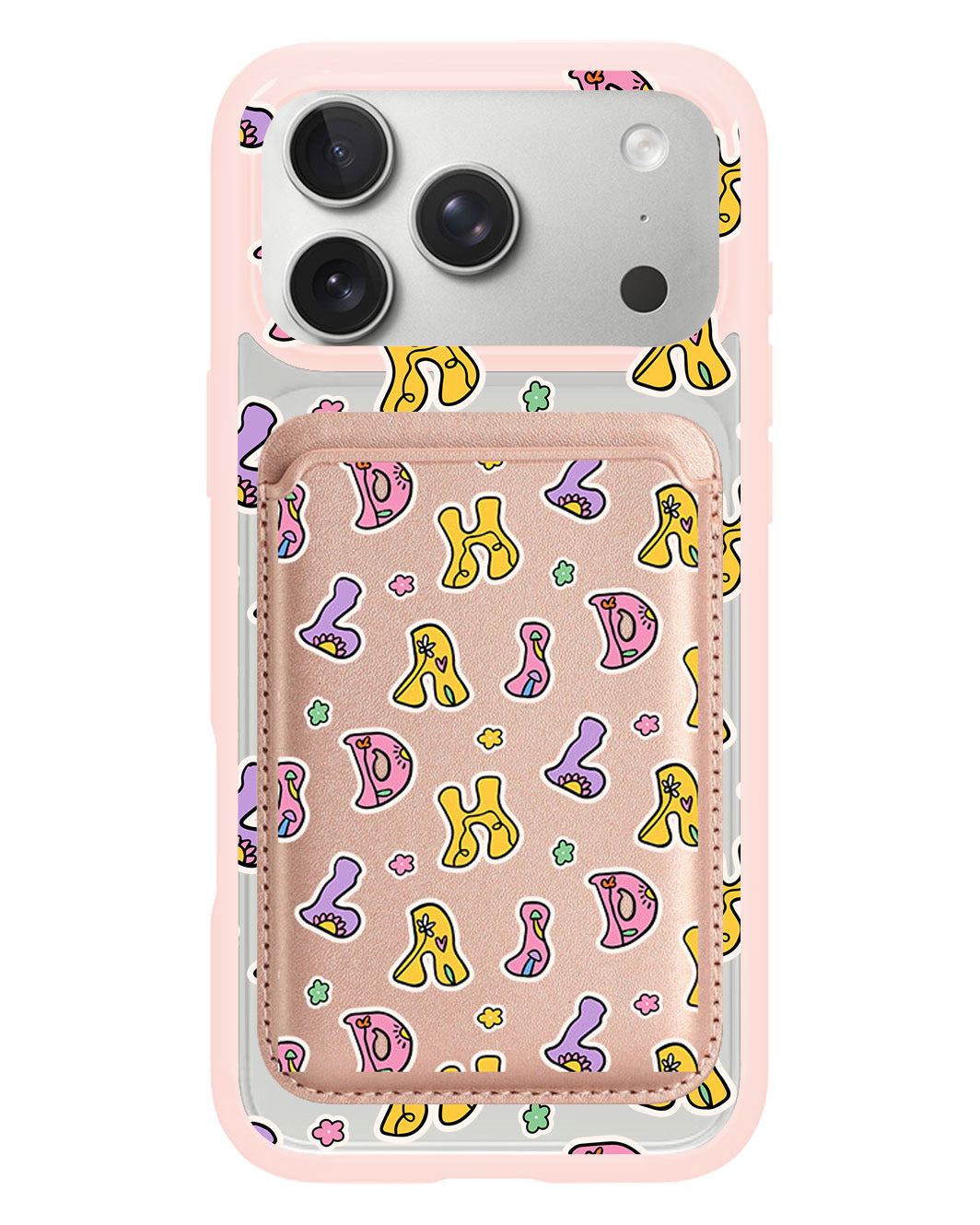 iPhone Magnetic Wallet Case - Playful Monogram 7.0