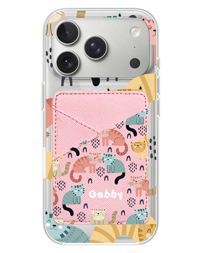 iPhone Phone Wallet Case - Rainbow Meow