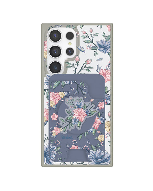 Android Magpop Wallet - Pink & Blue Floral