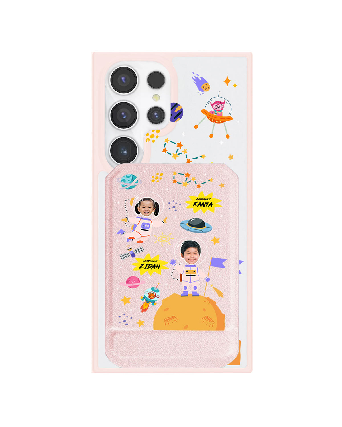 Android Magnetic Multifold Wallet - Face Grid Dream Astronaut