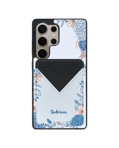 Android Avant Wallet Case - Blue Florals