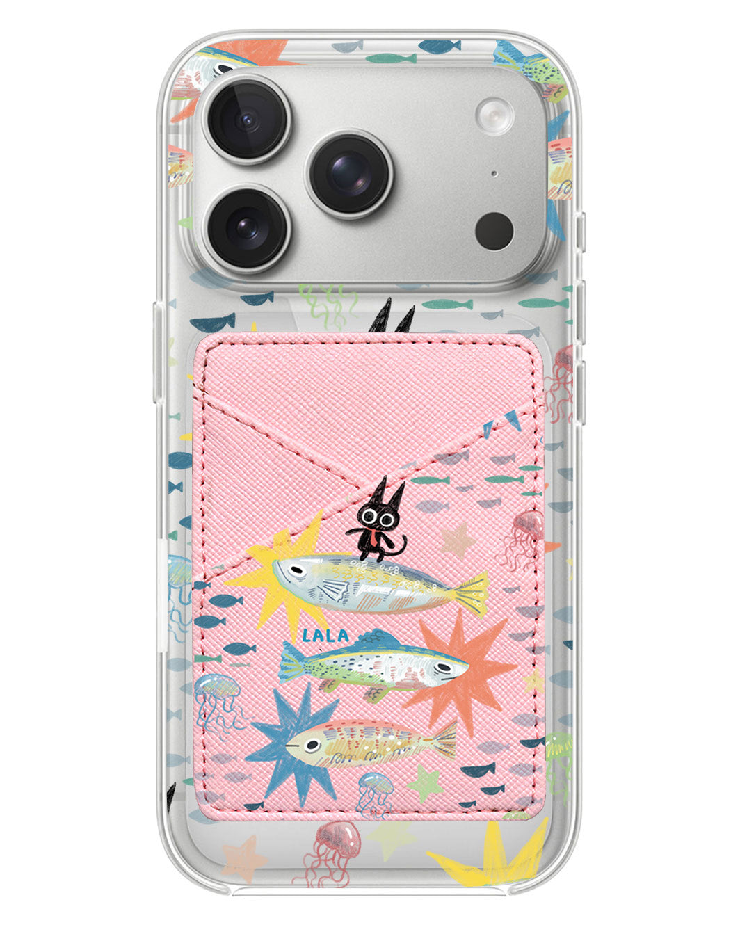 iPhone Phone Wallet Case - The Fish Surfer