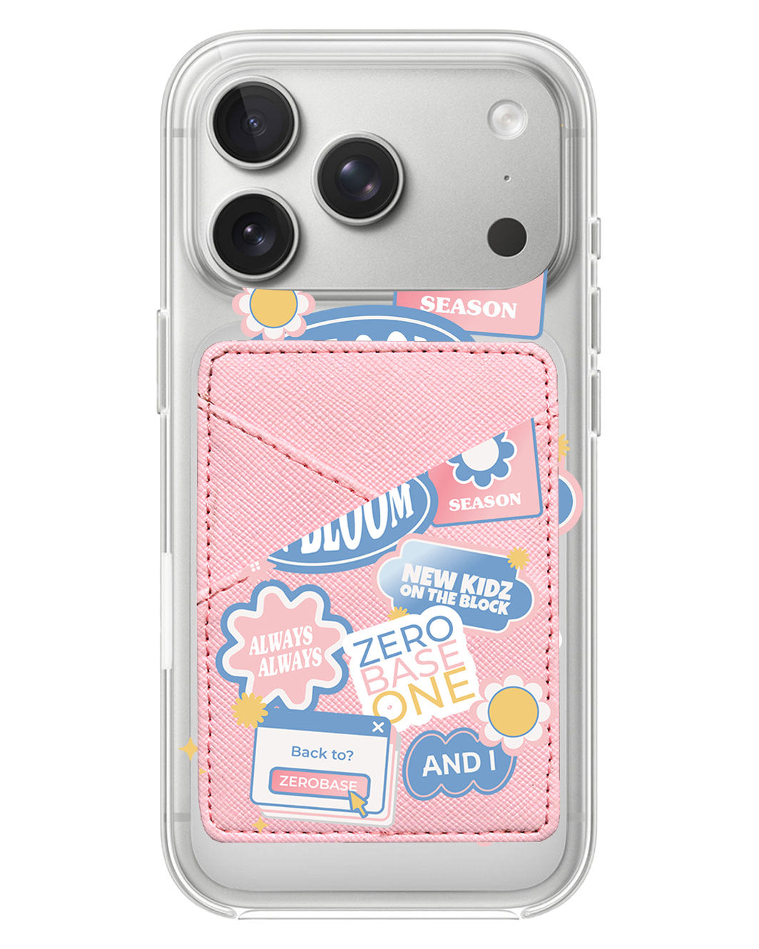 iPhone Phone Wallet Case - Zerobaseone Song Sticker Pack