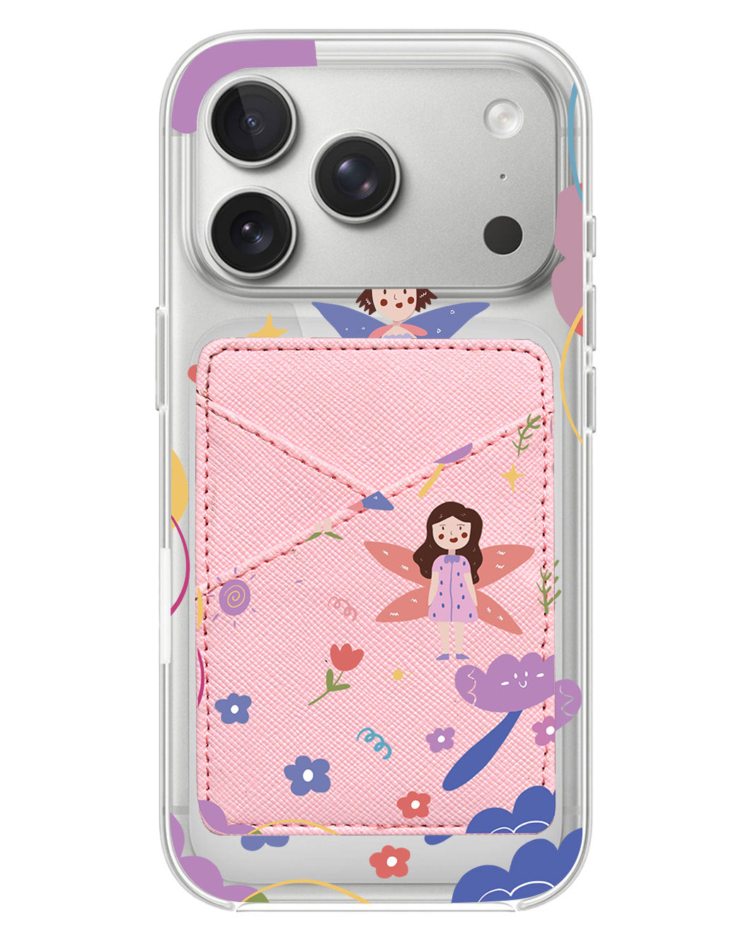 iPhone Phone Wallet Case - Fairy Pattern
