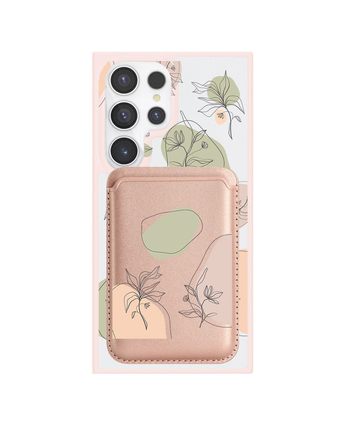 Android Magnetic Wallet Case - Sketchy Flower