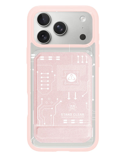 iPhone Magnetic Multifold Wallet - Circuit White