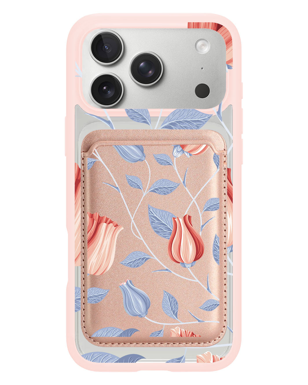 iPhone Magnetic Wallet Case - Red Tulip