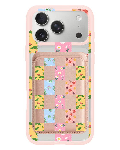 iPhone Magnetic Wallet Case - Four Seasons Stamps