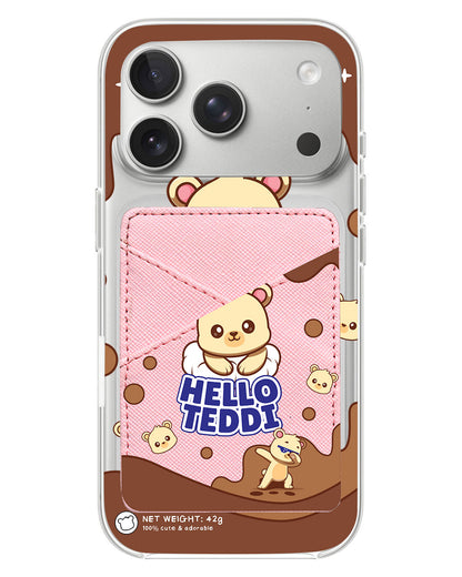 iPhone Phone Wallet Case - Hello teddy 1.0
