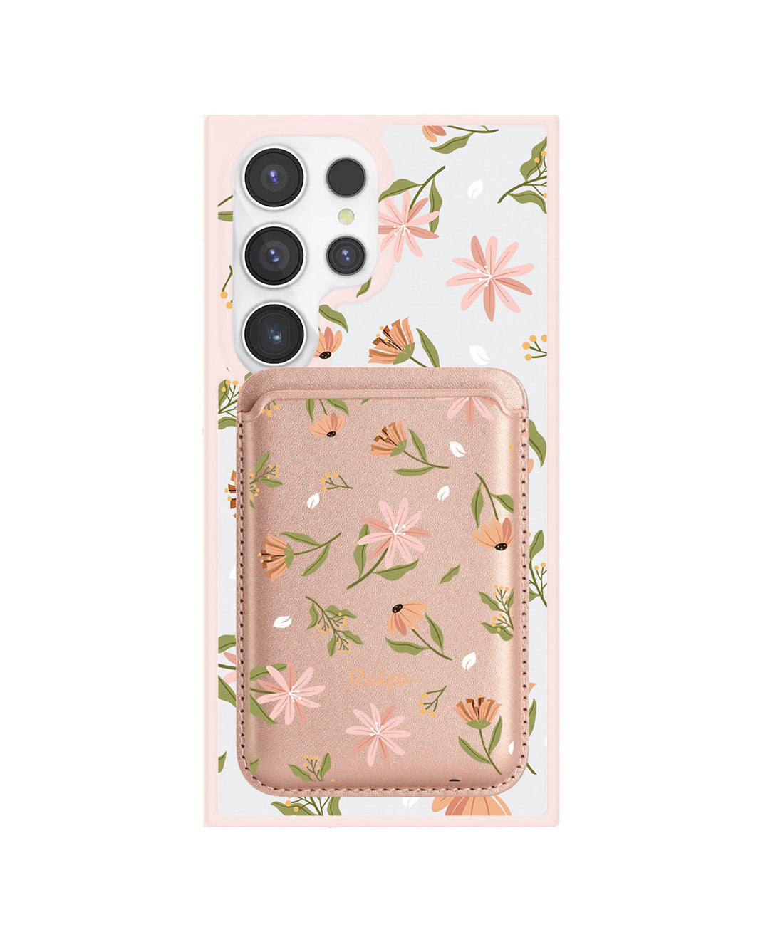 Android Magnetic Wallet Case - Cosmos Flower