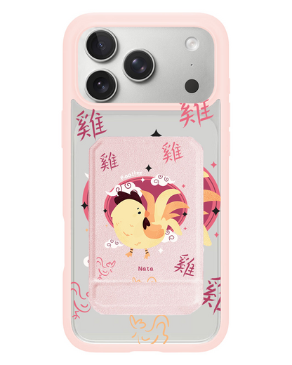 iPhone Magnetic Multifold Wallet - Rooster (Chinese Zodiac / Shio)