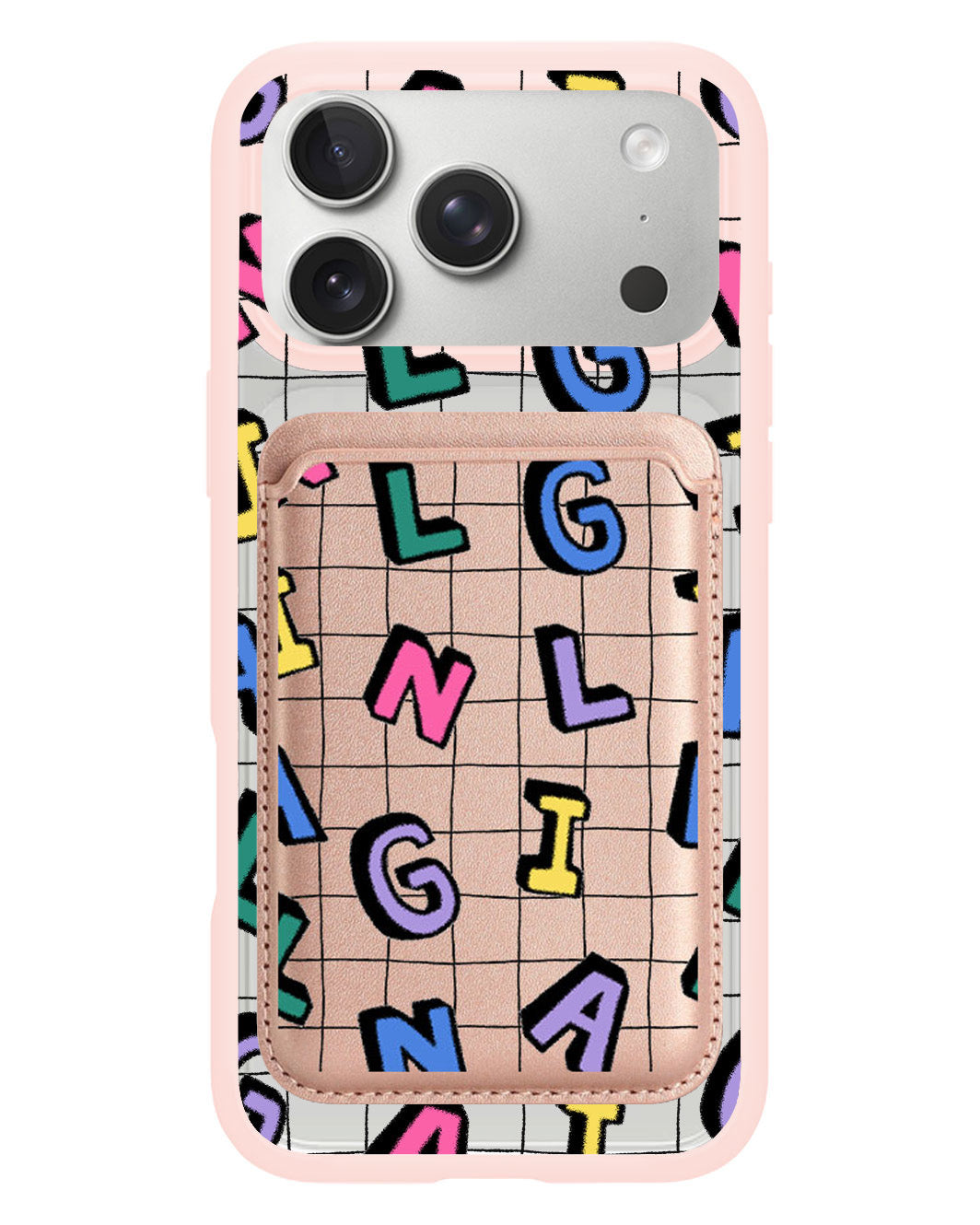 iPhone Magnetic Wallet Case - Playful Monogram 2.0