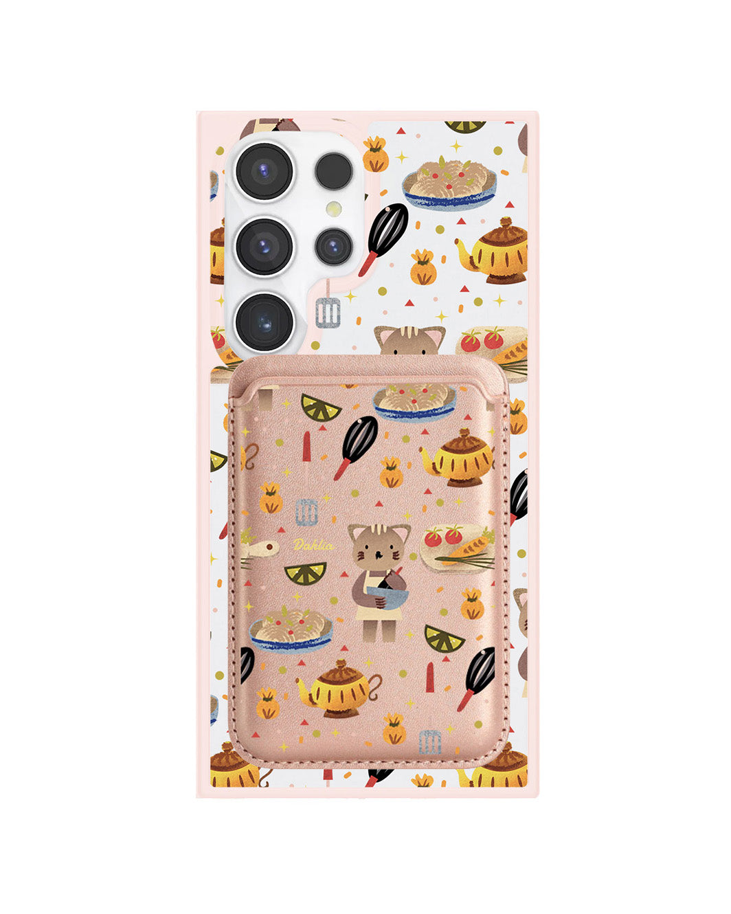 Android Magnetic Wallet Case - Cooking Cat
