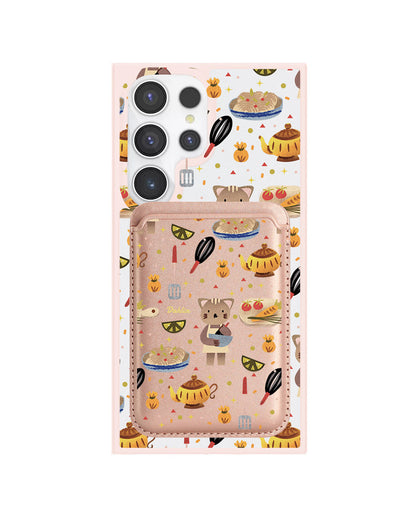 Android Magnetic Wallet Case - Cooking Cat