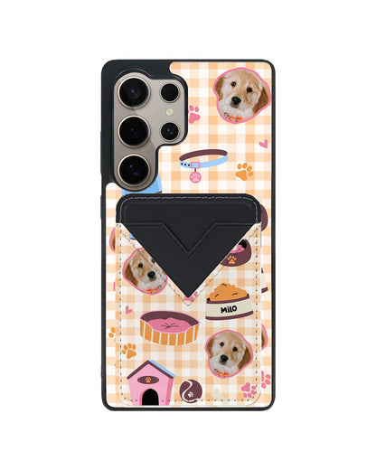 Android Avant Wallet Case - Pet Grid Puppy Cozy Day