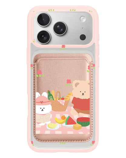 iPhone Magnetic Wallet Case - Picnic Pink