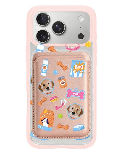 iPhone Magnetic Wallet Case - Pet Grid Puppy Sweet Treats