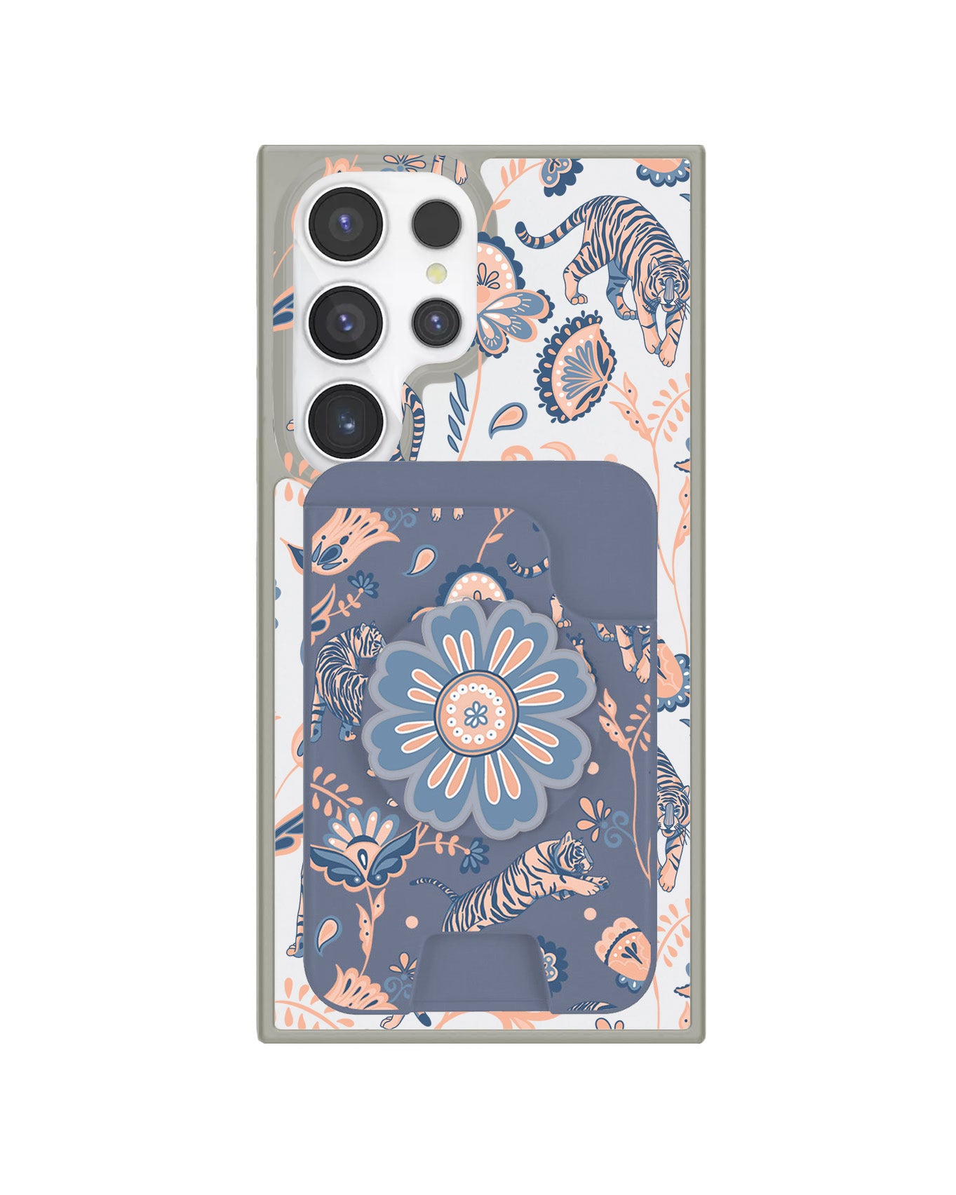 Android Magpop Wallet - Tiger & Floral 5.0