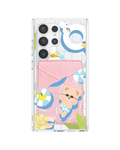 Android Phone Wallet Case - Pool Party Blue