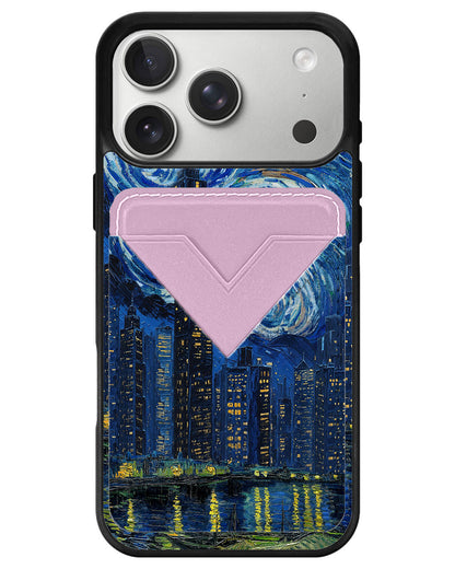 iPhone Avant Wallet Case - Starry Cityscape