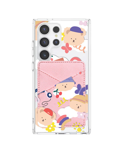 Android Phone Wallet Case - Bear in Style