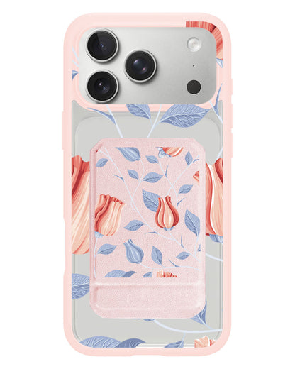 iPhone Magnetic Multifold Wallet - Tulips